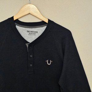 True Religion Waffle Knit Henley M